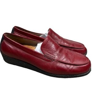 Ara Fitness Red Leather Loafer‎ Flats Driving Moccasins Wms 9 US / 7 UK  Comfort